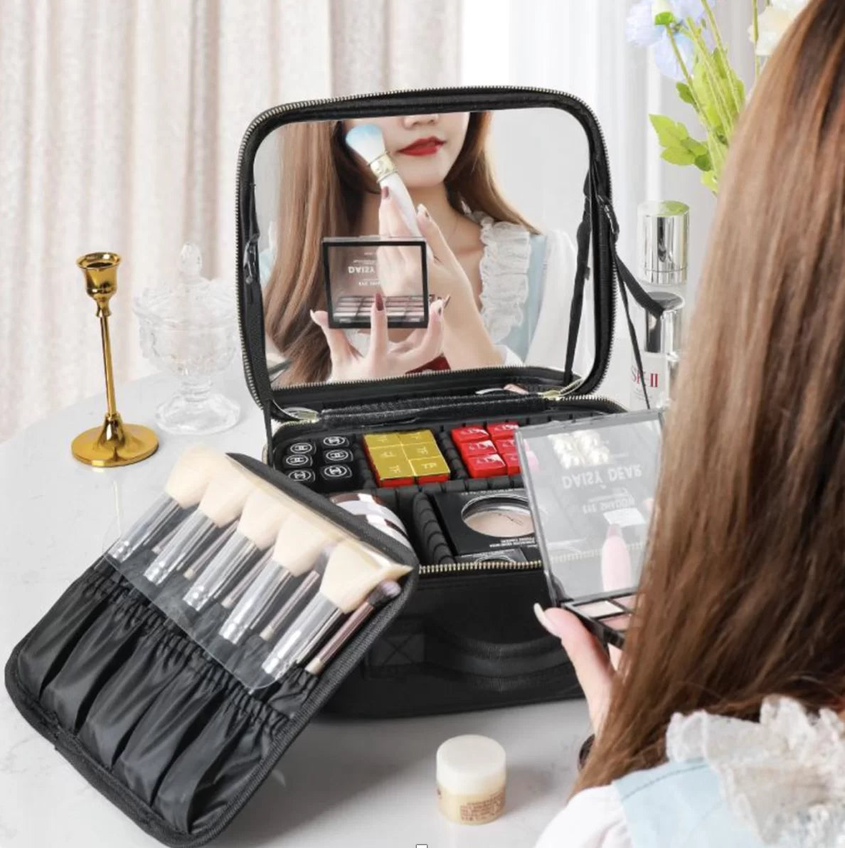 Cosmetiquera con Espejo LED LumiBox™
