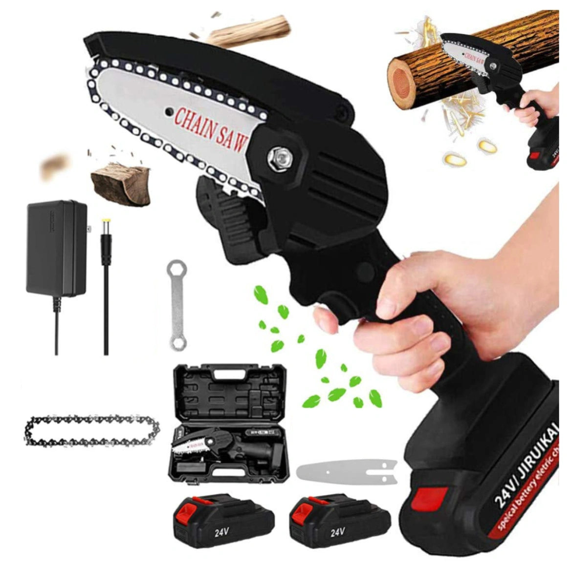 CortaPRO™ – Motosierra eléctrica con doble batería